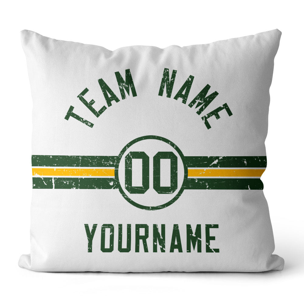 Personalisiertes Wurfkissen im Fußball-Stil mit bedrucktem Namen und Nummer, geeignet als Geschenk für Männer, Frauen und Jungen