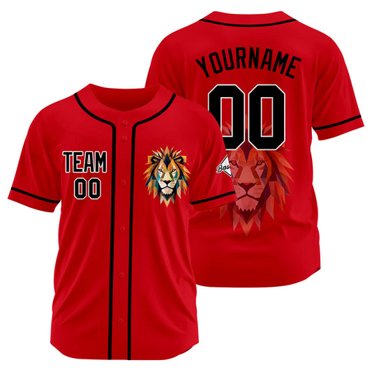 Benutzerdefinierte Baseball Jersey Personalisierte Baseball Shirt genäht und Druck Rot