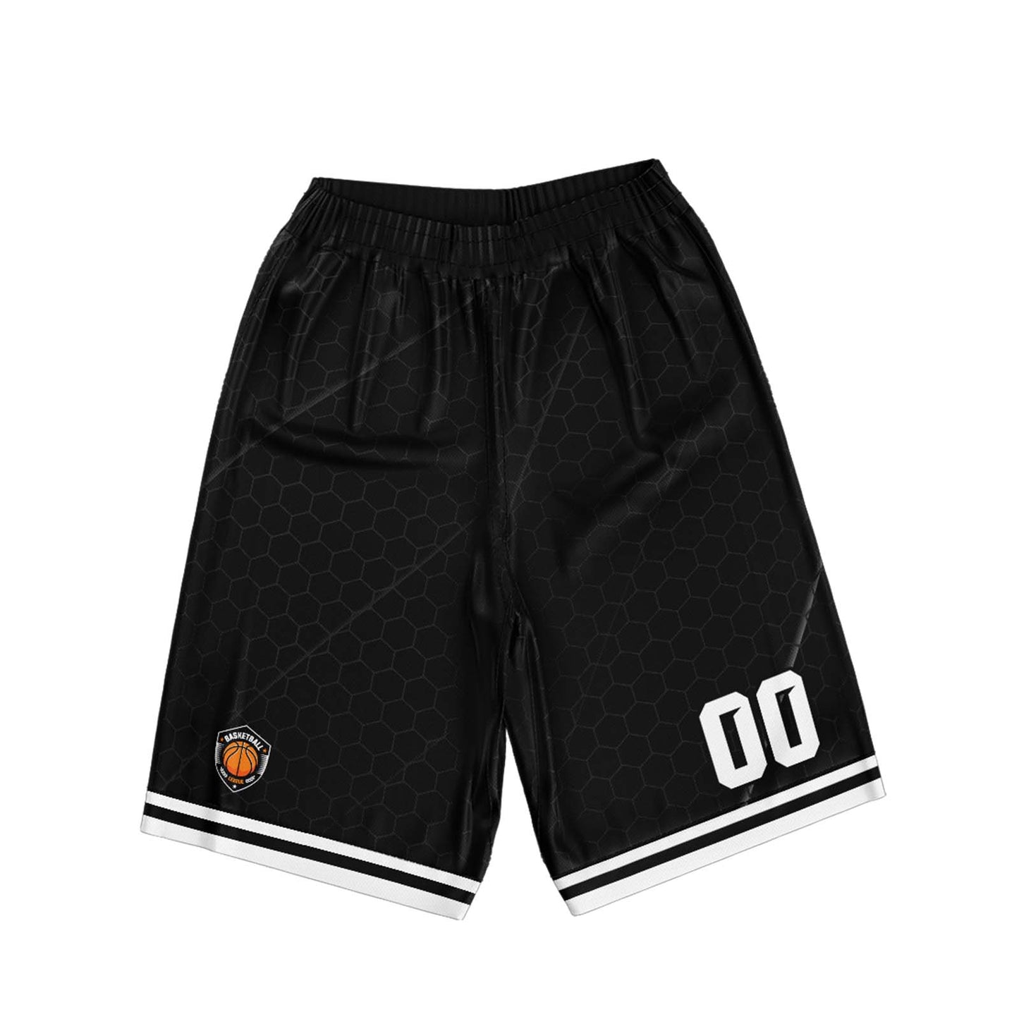 Benutzerdefinierter Schwarz Weiß Basketball Jersey Uniform Anzug gedruckt Ihr Logo Name Nummer
