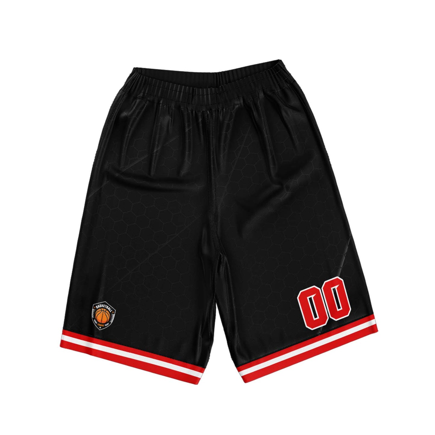 Benutzerdefinierter Schwarz Rot Basketball Jersey Uniform Anzug gedruckt Ihr Logo Name Nummer