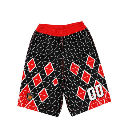 Benutzerdefinierter Schwarz Rot Basketball Jersey Uniform Anzug gedruckt Ihr Logo Name Nummer