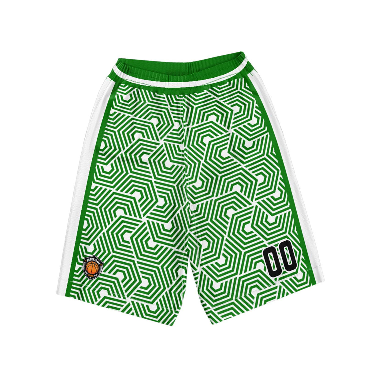 Benutzerdefinierter Weiß Grün Basketball Jersey Uniform Anzug gedruckt Ihr Logo Name Nummer