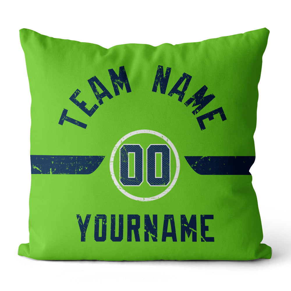 Personalisiertes Wurfkissen im Fußball-Stil mit bedrucktem Namen und Nummer, geeignet als Geschenk für Männer, Frauen und Jungen