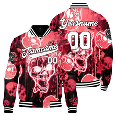 Benutzerdefinierte Rot Varsity-Jacke. Letterman-Jacke für Männer, Frauen und Jugendliche