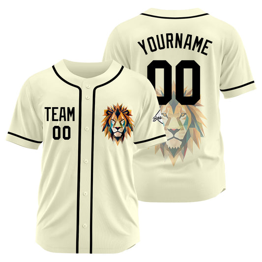 Benutzerdefinierte Baseball Jersey Personalisierte Baseball Shirt genäht und Druck Creme