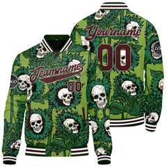 Benutzerdefinierte Grün Varsity-Jacke. Letterman-Jacke für Männer, Frauen und Jugendliche