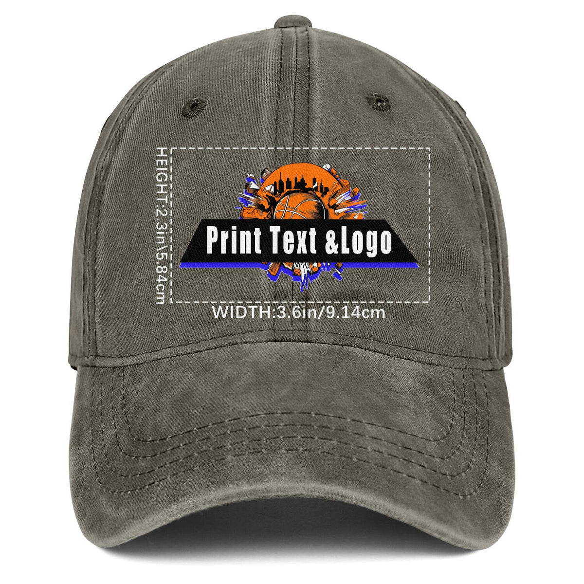 Personalisierte benutzerdefinierte Braun gewaschen Cowboy Trucker Hut mit Logo Mode Accessoire