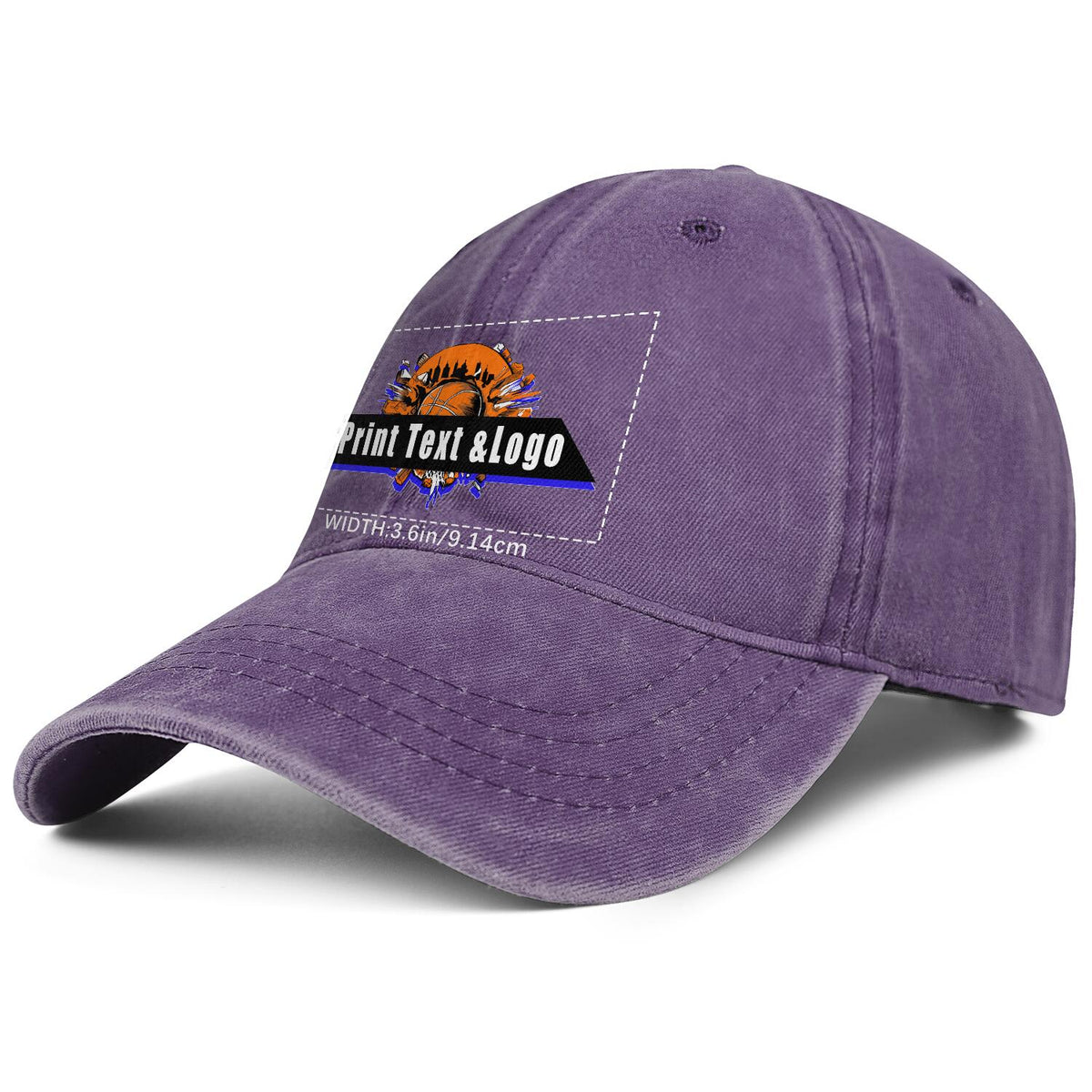 Personalisierte benutzerdefinierte Lila gewaschen Cowboy Trucker Hut mit Logo Mode Accessoire