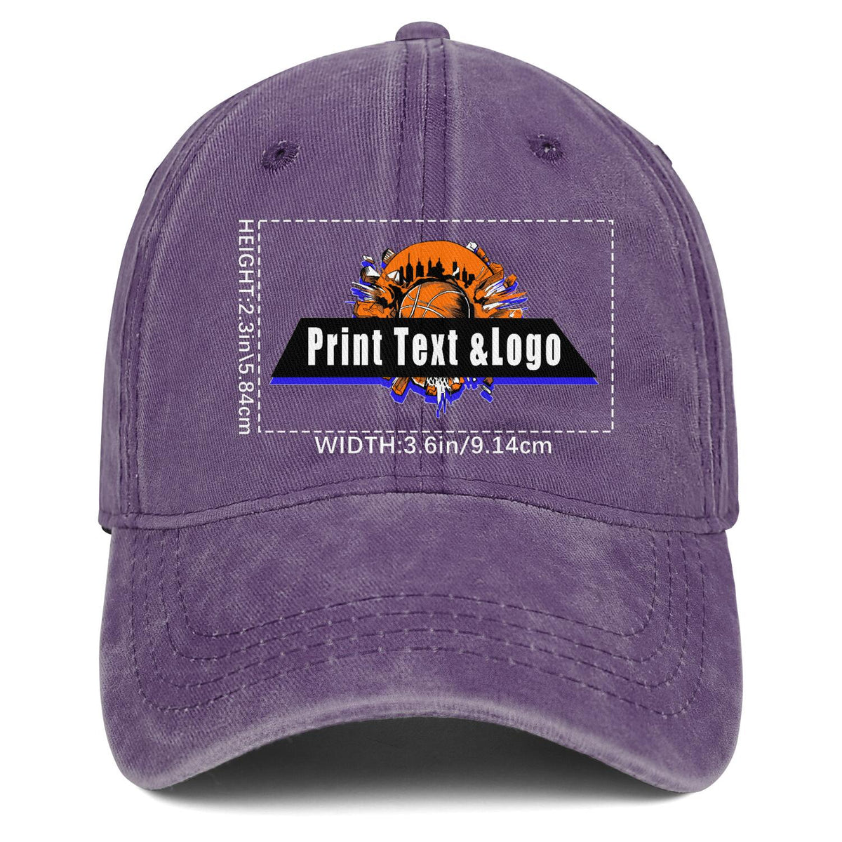 Personalisierte benutzerdefinierte Lila gewaschen Cowboy Trucker Hut mit Logo Mode Accessoire