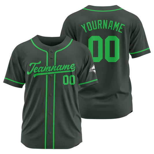 Benutzerdefinierte Authentisch Baseball-Trikot Dunkel Grau-Grün