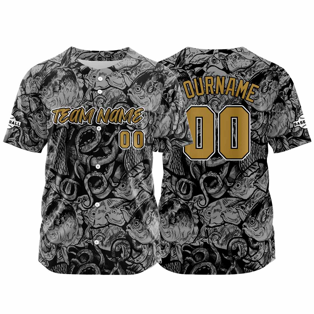 Benutzerdefinierte Baseball Jersey Personalisierte Baseball Shirt genäht und Druck Grau