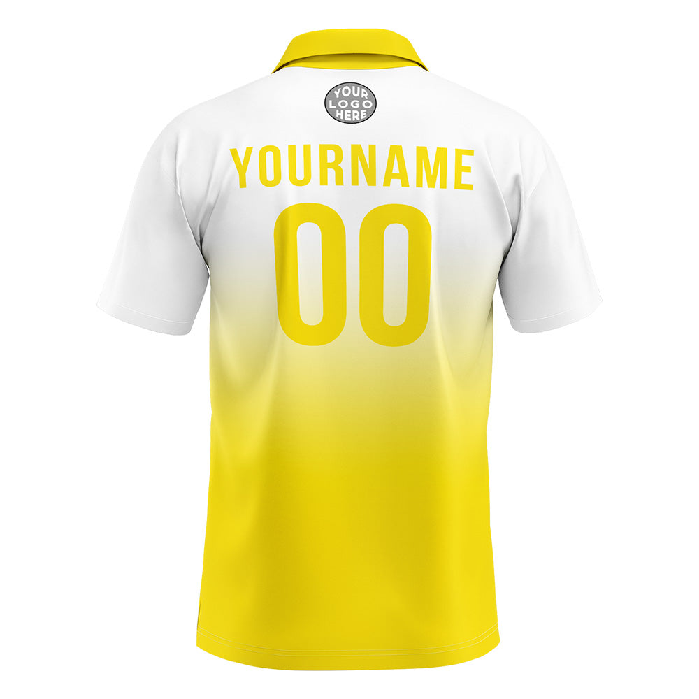 Benutzerdefinierte Gelb Fußball Polo-Shirts Fügen Sie Ihr Einzigartiges hinzu Logo/Name/Nummer