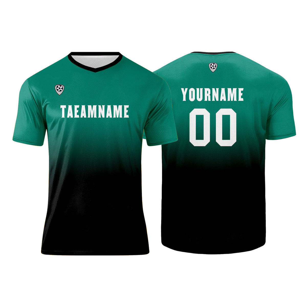 Benutzerdefinierte Dunkelgrün Schwarz Trikots für Männer Frauen Personalisierte Fußball Uniformen für Erwachsene und Kind