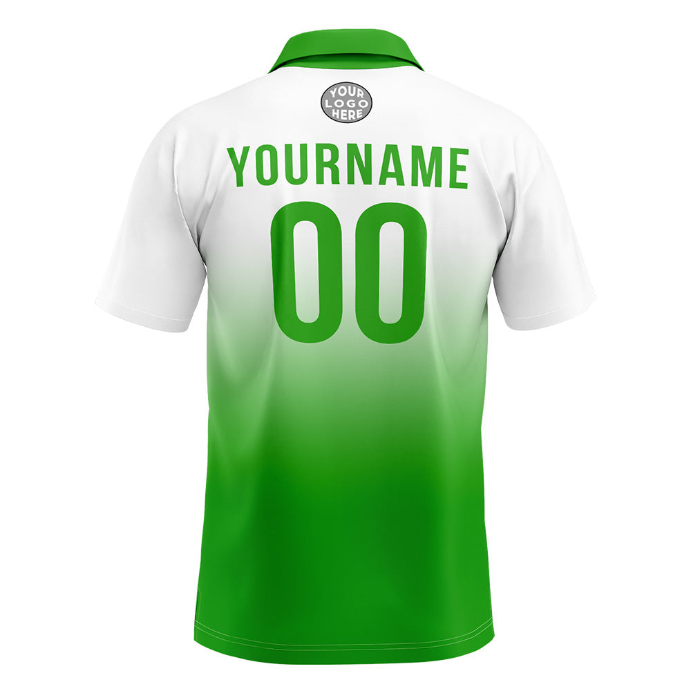 Benutzerdefinierte Grün Fußball Polo-Shirts Fügen Sie Ihr Einzigartiges hinzu Logo/Name/Nummer