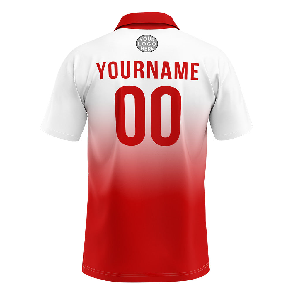 Benutzerdefinierte Rot Fußball Polo-Shirts Fügen Sie Ihr Einzigartiges hinzu Logo/Name/Nummer