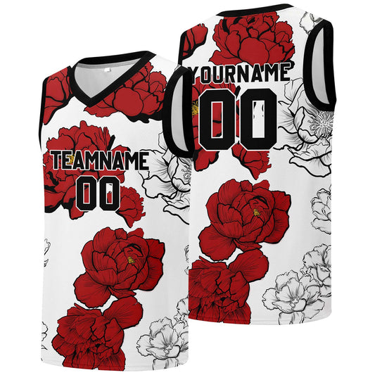 Individuelle Basketball-Jersey für Männer und Frauen. Gestickter und gedruckter Name, Nummer und Logo