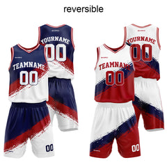 Benutzerdefinierter Reversible Basketballanzug für Erwachsene und Kinder Personalisiertes Trikot