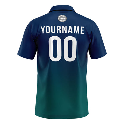 Benutzerdefinierte Marine Grün Fußball Polo-Shirts Fügen Sie Ihr Einzigartiges hinzu Logo/Name/Nummer