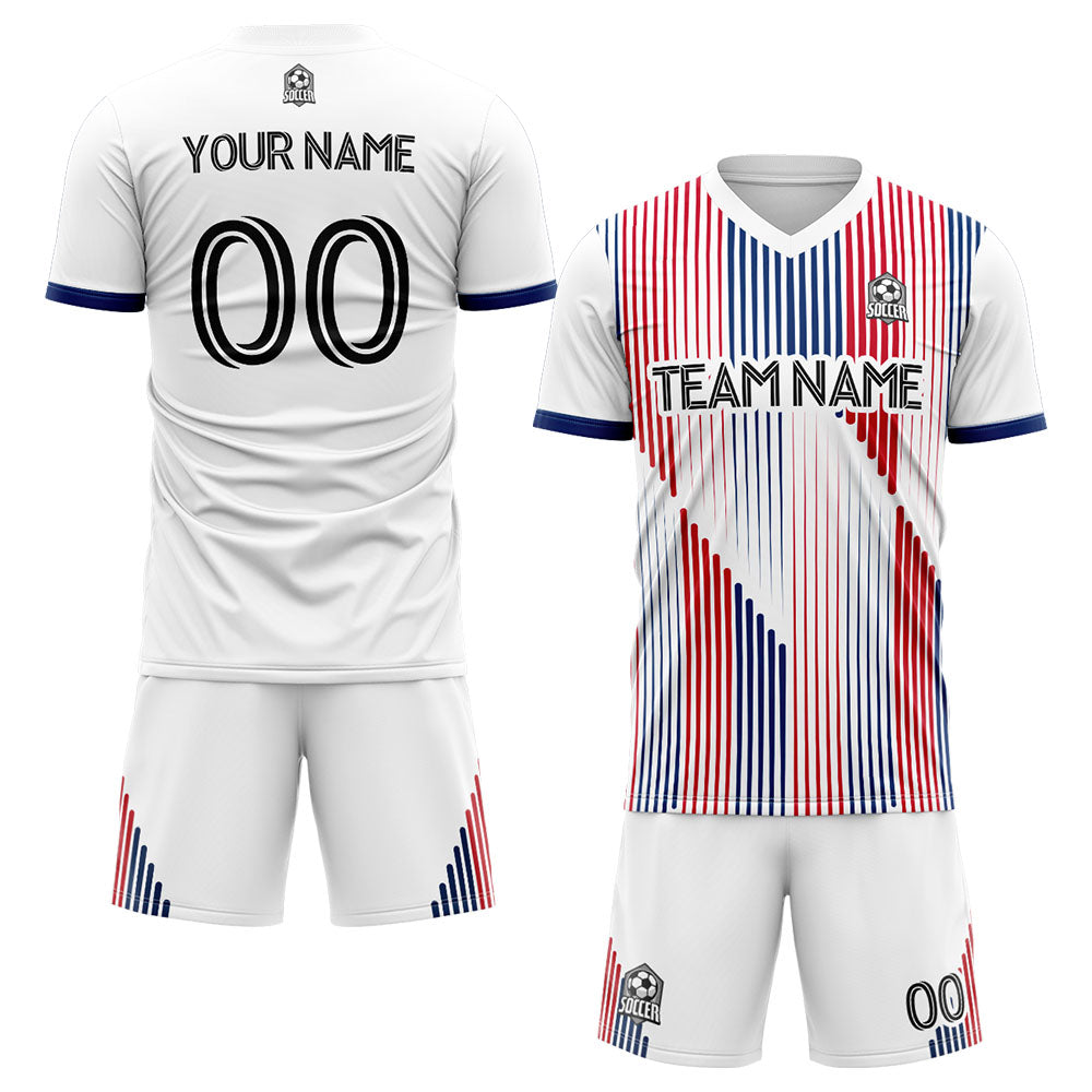 Benutzerdefinierte Fußballuniform Jersey Kinder Erwachsene Personalisiertes Set Jersey Shirt