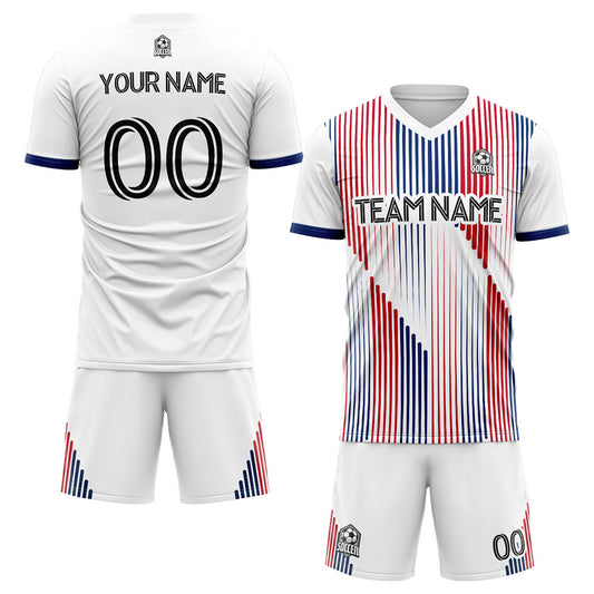 Benutzerdefinierte Fußballuniform Jersey Kinder Erwachsene Personalisiertes Set Jersey Shirt