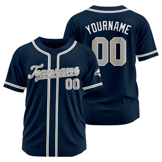 Benutzerdefinierte Authentisch Baseball-Trikot Marine Netz
