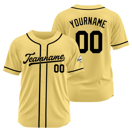 Benutzerdefinierte Authentisch Baseball-Trikot Gold-Schwarz