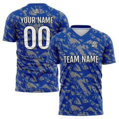 Benutzerdefinierte Royal Grau Fußball Trikots für Männer Frauen Personalisierte Fußball Uniformen für Erwachsene und Kind
