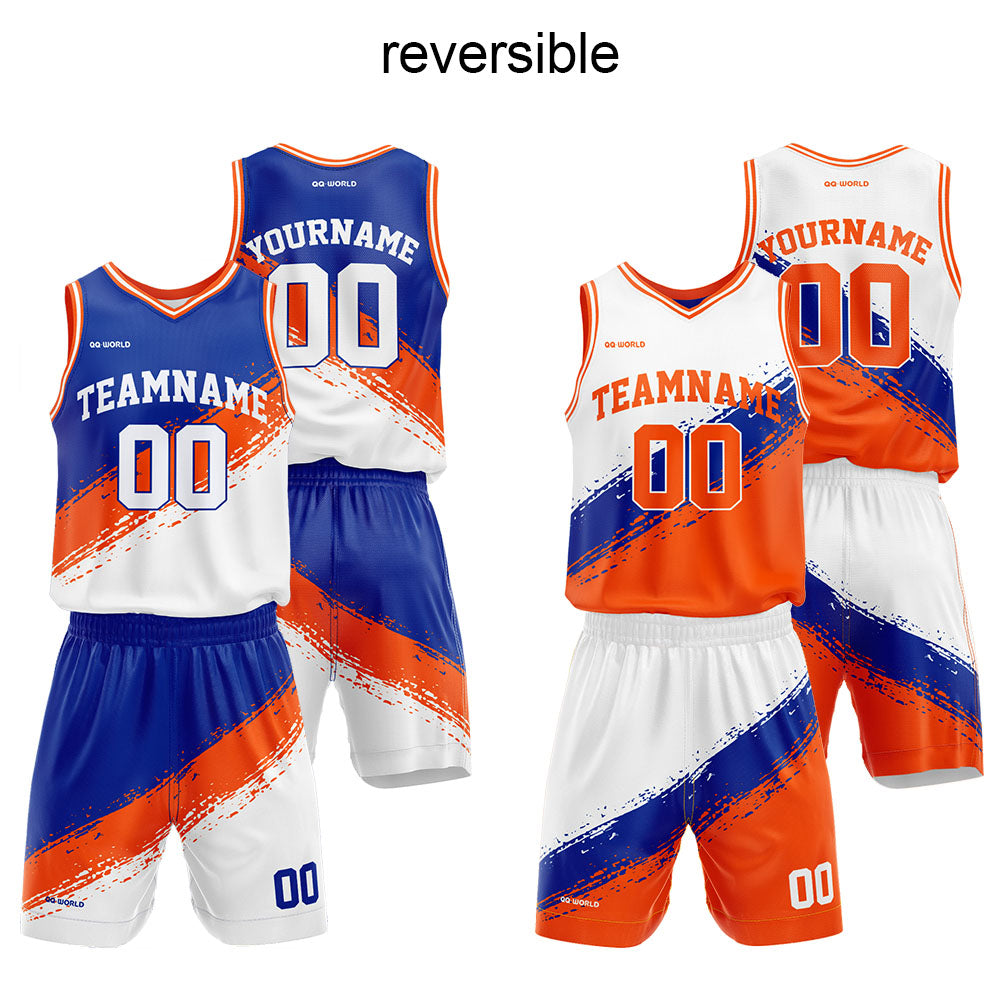 Benutzerdefinierter Reversible Basketballanzug für Erwachsene und Kinder Personalisiertes Trikot