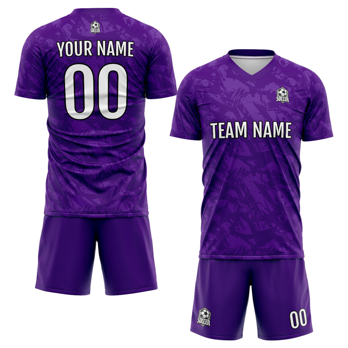 Benutzerdefinierte Lila Fußball Trikots für Männer Frauen Personalisierte Fußball Uniformen für Erwachsene und Kind