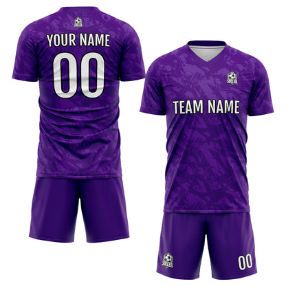 Benutzerdefinierte Lila Fußball Trikots für Männer Frauen Personalisierte Fußball Uniformen für Erwachsene und Kind