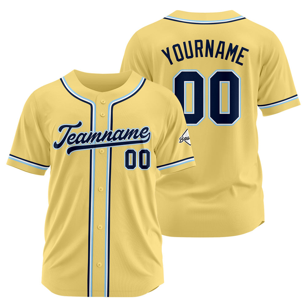 Benutzerdefinierte Authentisch Baseball-Trikot Gold Netz