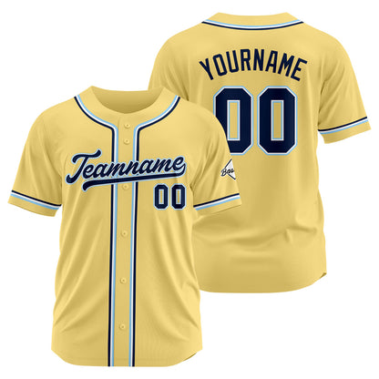 Benutzerdefinierte Authentisch Baseball-Trikot Gold Netz