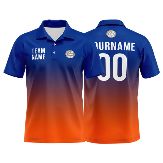 Benutzerdefinierte Königliche Orange Fußball Polo-Shirts Fügen Sie Ihr Einzigartiges hinzu Logo/Name/Nummer