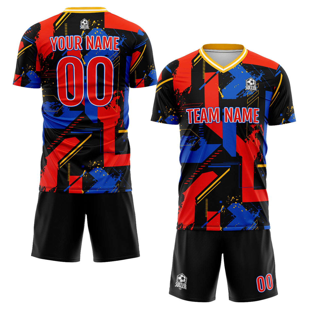 Benutzerdefinierte Rot Royal Fußball Trikots für Männer Frauen Personalisierte Fußball Uniformen für Erwachsene und Kind