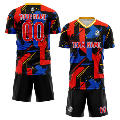 Benutzerdefinierte Rot Royal Fußball Trikots für Männer Frauen Personalisierte Fußball Uniformen für Erwachsene und Kind
