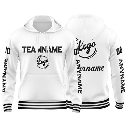 Benutzerdefinierter Weiß Hoodie für Mann, Frau, Mädchen, Junge. Drucken Sie Ihr Logo, Ihren Namen und Ihre Nummer
