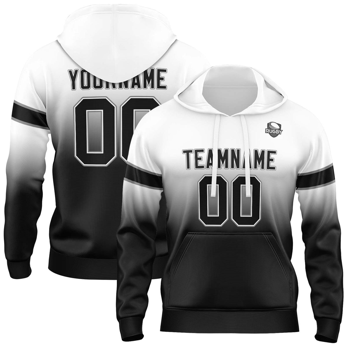Benutzerdefinierter Verlauf Sweatshirt-Hoodie für Mann, Frau, Mädchen, Junge. Drucken Sie Ihr Logo, Ihren Namen und Ihre Nummer