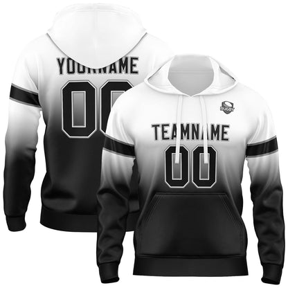 Benutzerdefinierter Verlauf Sweatshirt-Hoodie für Mann, Frau, Mädchen, Junge. Drucken Sie Ihr Logo, Ihren Namen und Ihre Nummer