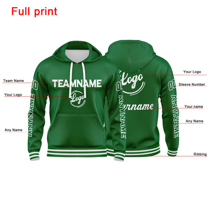 Benutzerdefinierter Grün Hoodie für Mann, Frau, Mädchen, Junge. Drucken Sie Ihr Logo, Ihren Namen und Ihre Nummer