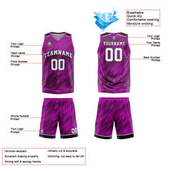 Benutzerdefinierte Rose Reversible Basketball Jersey Personalisierte Print Name Nummer Logo