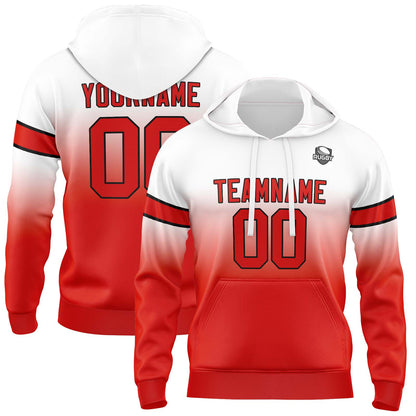 Benutzerdefinierter Verlauf Sweatshirt-Hoodie für Mann, Frau, Mädchen, Junge. Drucken Sie Ihr Logo, Ihren Namen und Ihre Nummer