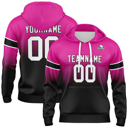 Benutzerdefinierter Verlauf Sweatshirt-Hoodie für Mann, Frau, Mädchen, Junge. Drucken Sie Ihr Logo, Ihren Namen und Ihre Nummer
