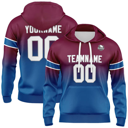 Benutzerdefinierter Verlauf Sweatshirt-Hoodie für Mann, Frau, Mädchen, Junge. Drucken Sie Ihr Logo, Ihren Namen und Ihre Nummer ﻿