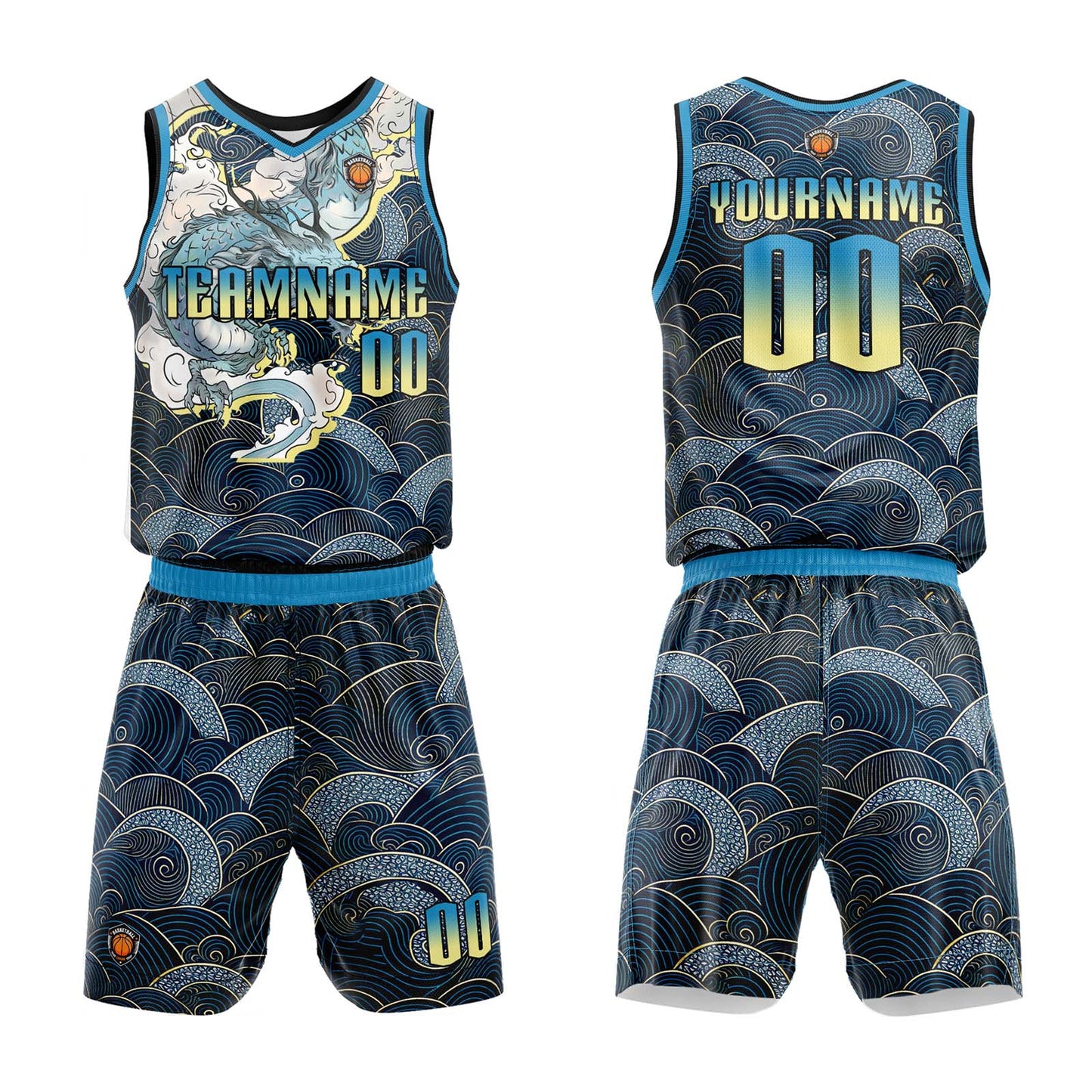 Benutzerdefinierter Marine Basketball Jersey Uniform Anzug gedruckt Ihr Logo Name Nummer