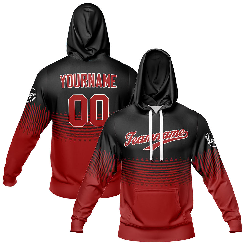 Benutzerdefiniert Schwarz Tief Rot Tarnung Sport Jersey Satz Trainingsanzug Zur Seite fahren Kapuzenpullover Oberteile und Hose Satz Königlich