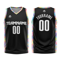 Benutzerdefinierter Basketball Jersey Uniform Anzug gedruckt Ihr Logo Name Nummer Schwarz