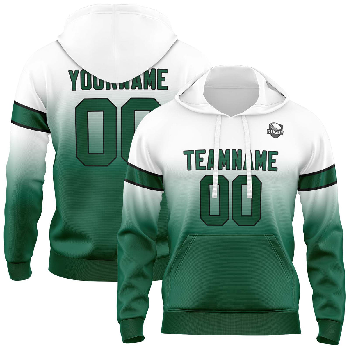 Benutzerdefinierter Verlauf Sweatshirt-Hoodie für Mann, Frau, Mädchen, Junge. Drucken Sie Ihr Logo, Ihren Namen und Ihre Nummer
