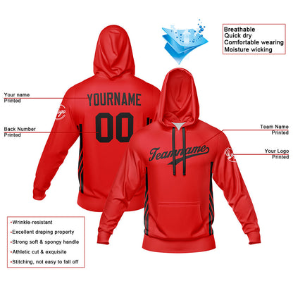 Benutzerdefiniert Rot Lichtblau Tarnung Sport Jersey Satz Trainingsanzug Zur Seite fahren Kapuzenpullover Oberteile und Hose Satz Königlich
