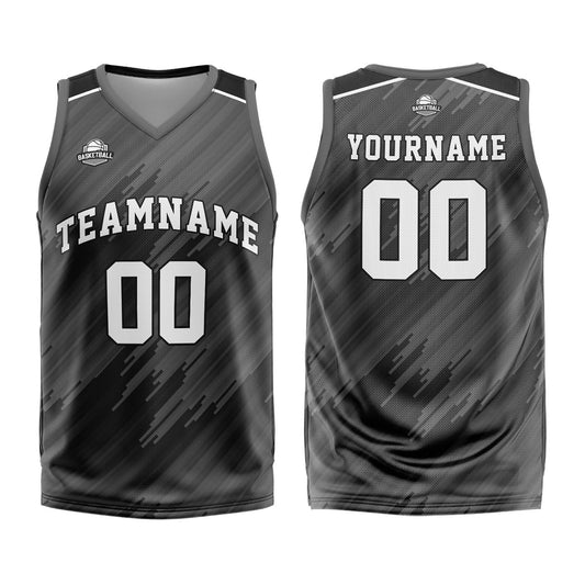 Benutzerdefinierter Grau Basketball Jersey Uniform Anzug gedruckt Ihr Logo Name Nummer