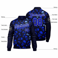 Benutzerdefinierte Verlauf Varsity-Jacke. Letterman-Jacke Royal